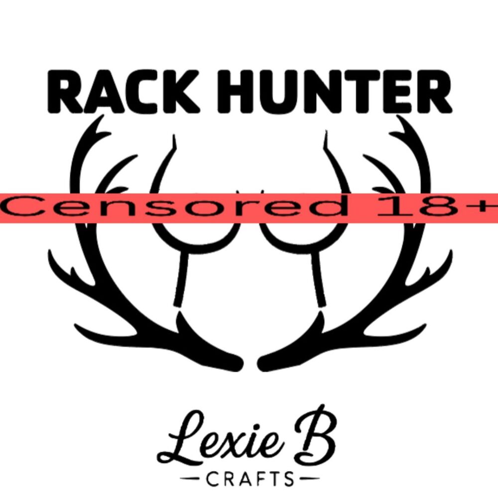 Rack hunter Vinyl Decal adult humor hunting Sticker Window Laptop toolbox Decals